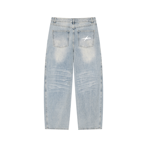 Men’s Enzyme Wash Wide Leg Jeans